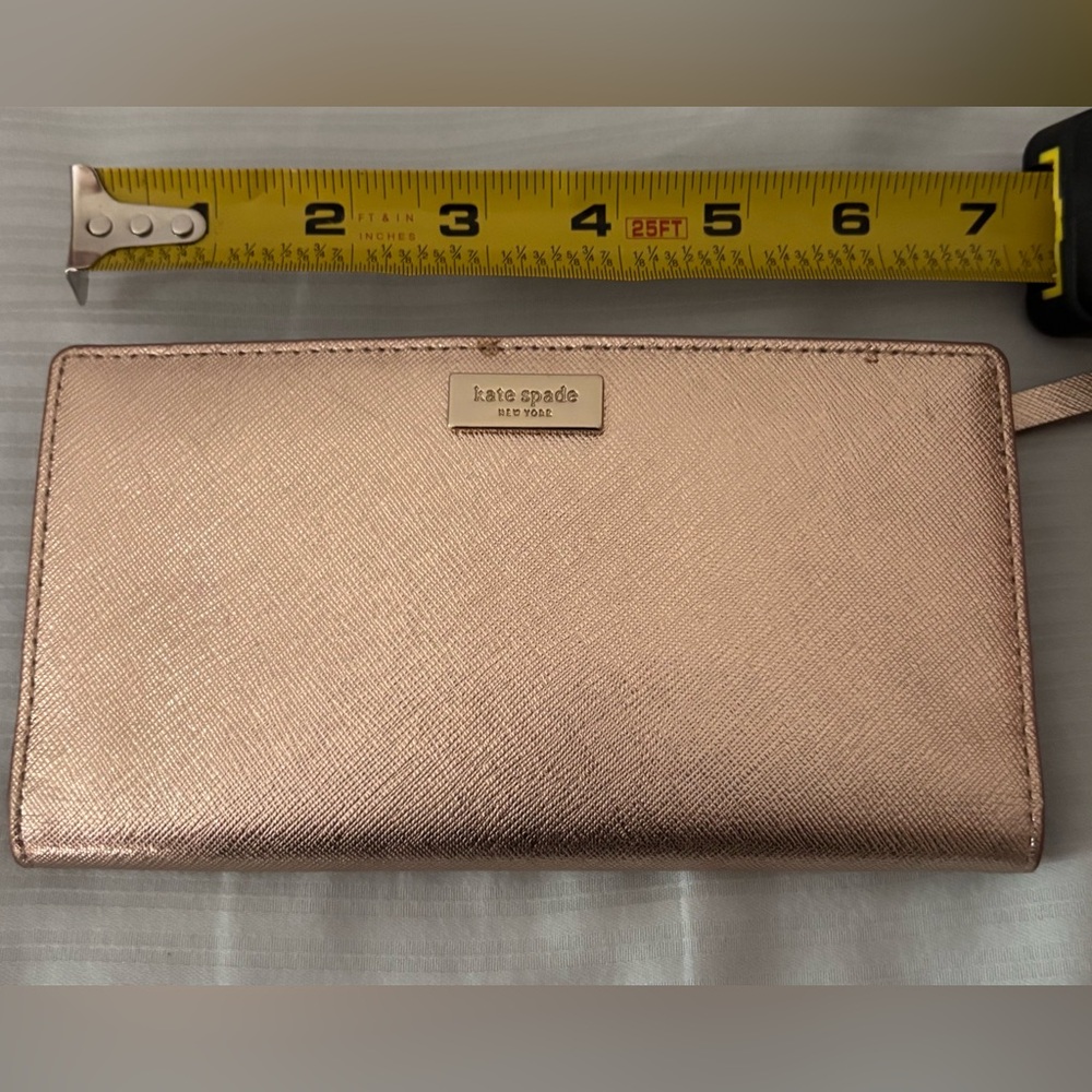 Kate Spade Metallic Rose Gold Wallet